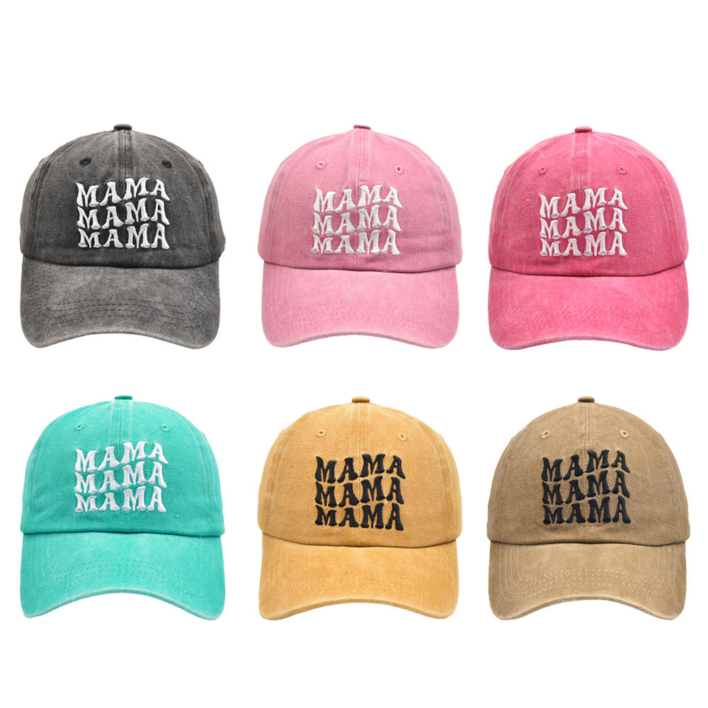 Wholesale Cotton Parent-child Three-row Letter MAMA MINI Baseball Cap